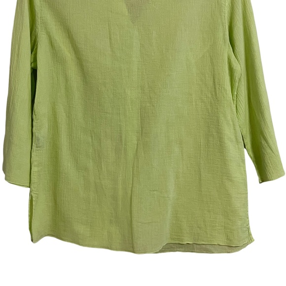 Fresh Produce 3/4 Sleeve Button Down Cotton Shirt - Picture 6 of 8